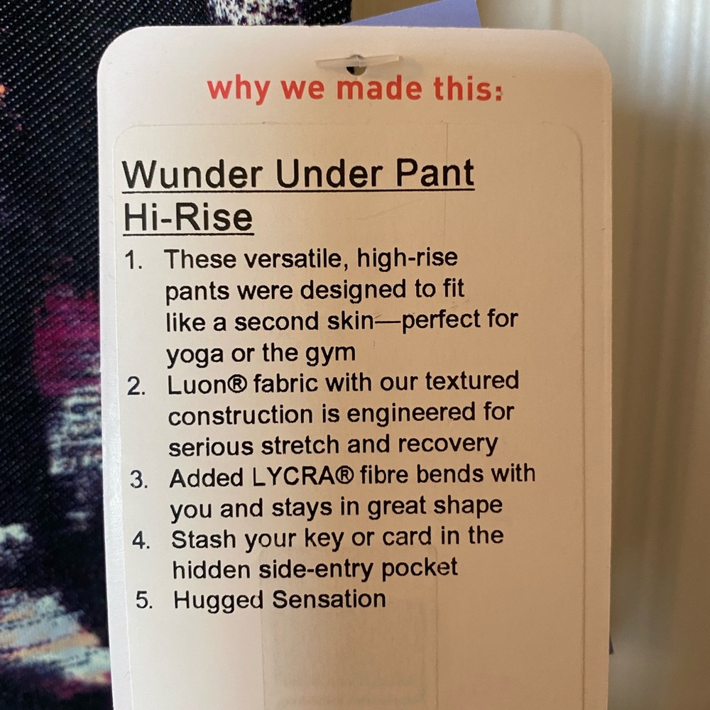 Lululemon Wunder Under full length pants - Picture 8 of 8